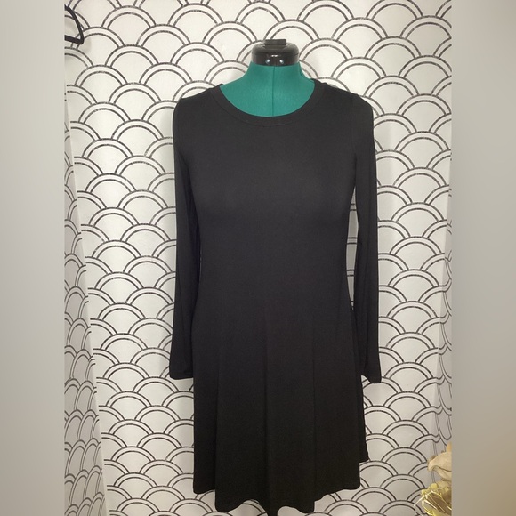 SHEIN Black Long Sleeve T-Shirt Dress – Size Small - Picture 4 of 9
